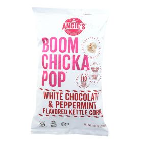Angie's Kettle Corn White Chocolate And Peppermint - Case Of 12 - 4.5 Oz