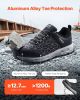 Steel Toe Shoes for Men US Size 9.5 Athletic Work Shoe Sneakers Black