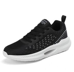 Walking Shoes Lightweight Running Tennis Sneakers (Color: black, size: 6.5)