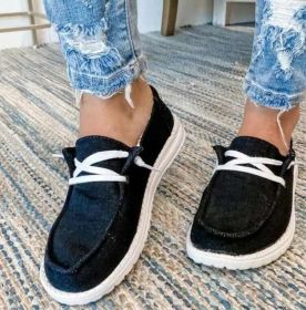 Lightweight Slip On Canvas Shoes (Color: black, size: 7)