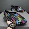 Clogs For Men; Men's hole shoes; hollow beach shoes; camouflage sandals; all inclusive personalized men's sandals